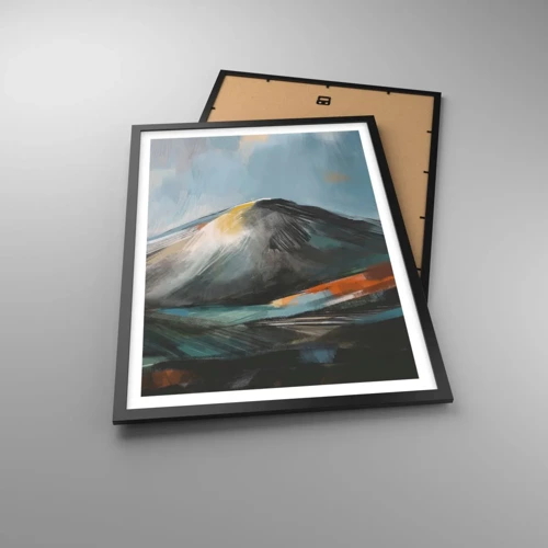 Poster in black frame - Raw and Beautiful - 50x70 cm