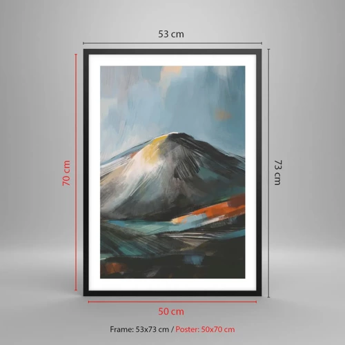 Poster in black frame - Raw and Beautiful - 50x70 cm