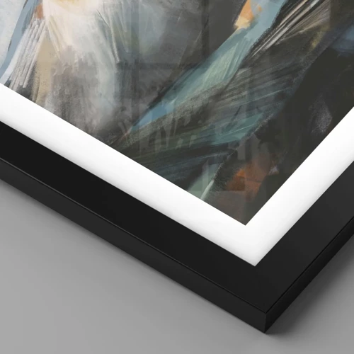 Poster in black frame - Raw and Beautiful - 50x70 cm