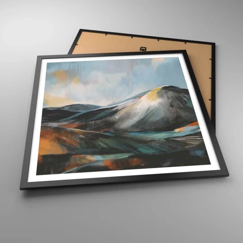 Poster in black frame - Raw and Beautiful - 60x60 cm