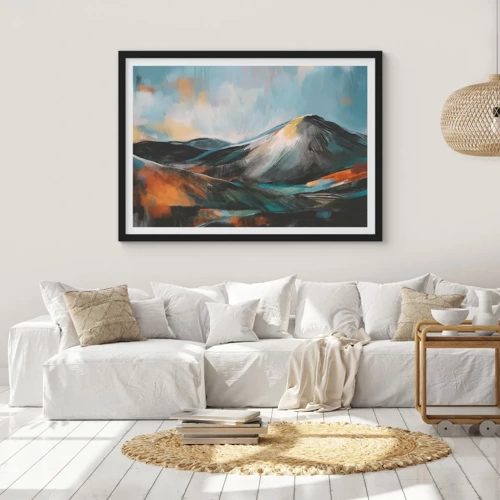 Poster in black frame - Raw and Beautiful - 70x50 cm