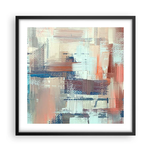 Poster in black frame - Reaching Light - 50x50 cm