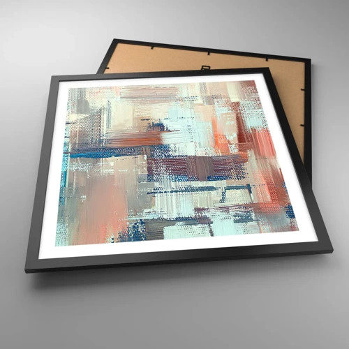 Poster in black frame - Reaching Light - 50x50 cm