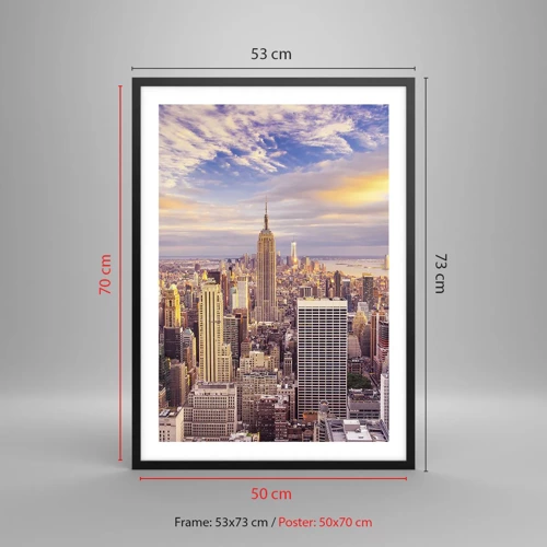 Poster in black frame - Reaching the Clouds - 50x70 cm