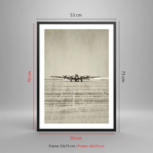 Poster in black frame - Ready as Always - 50x70 cm