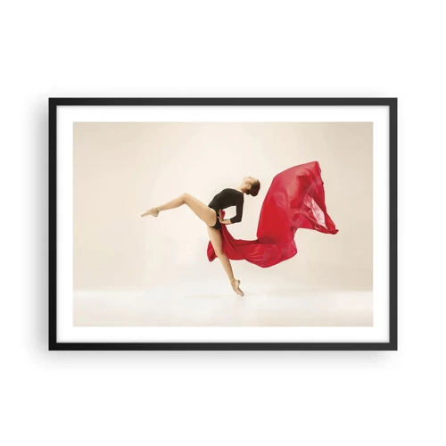 Poster in black frame - Red and Black - 70x50 cm