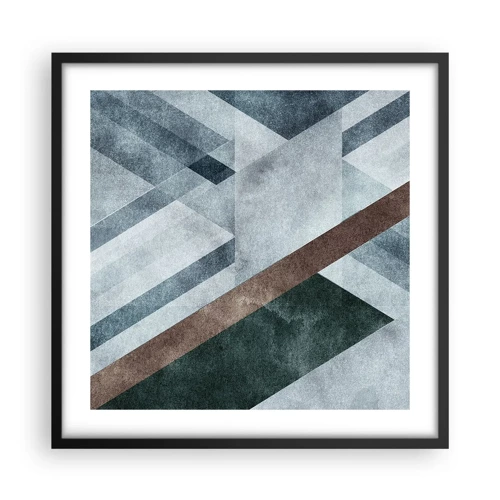 Poster in black frame - Refined Elegance of Geometry - 50x50 cm