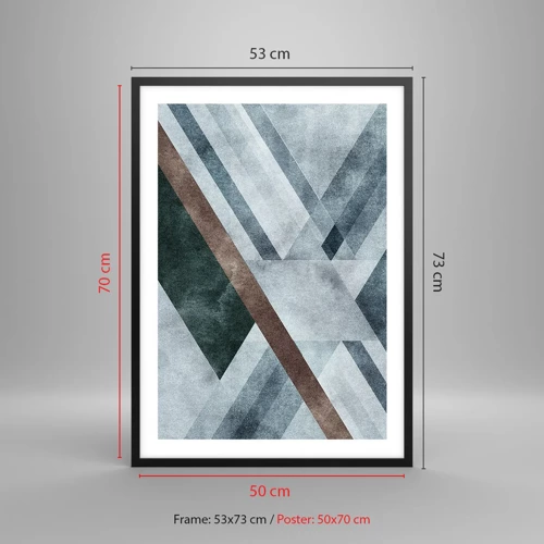 Poster in black frame - Refined Elegance of Geometry - 50x70 cm