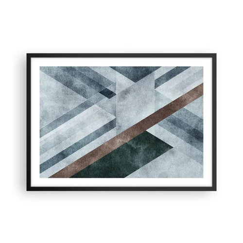 Poster in black frame - Refined Elegance of Geometry - 70x50 cm