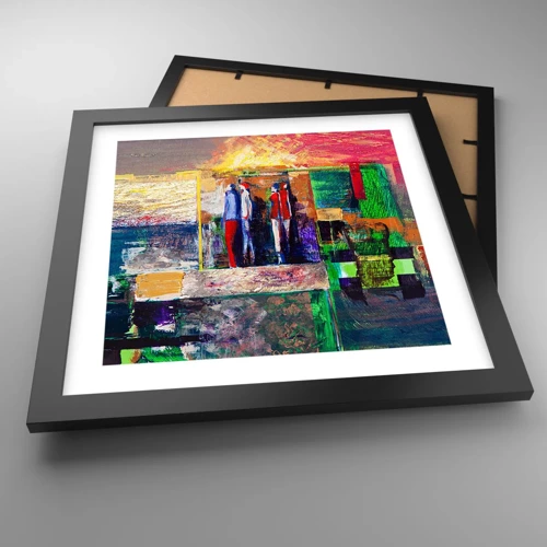 Poster in black frame - Relations and Emotions - 30x30 cm