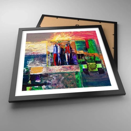 Poster in black frame - Relations and Emotions - 40x40 cm