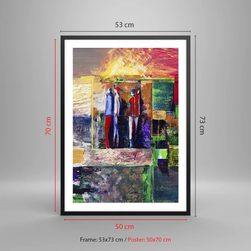 Poster in black frame - Relations and Emotions - 50x70 cm