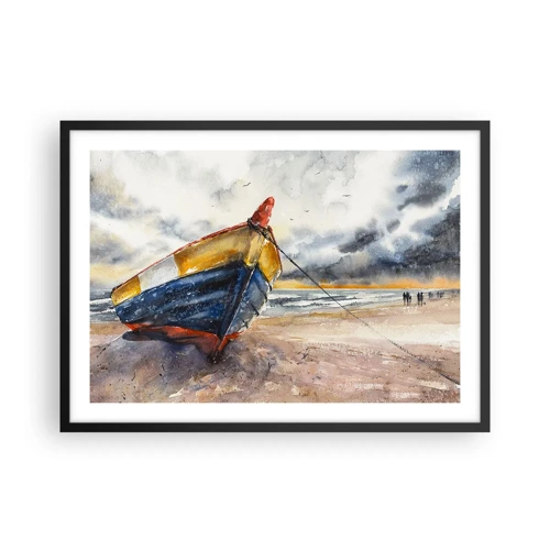 Poster in black frame - Rest On the Shore - 70x50 cm