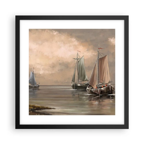 Poster in black frame - Return of Sailors - 40x40 cm