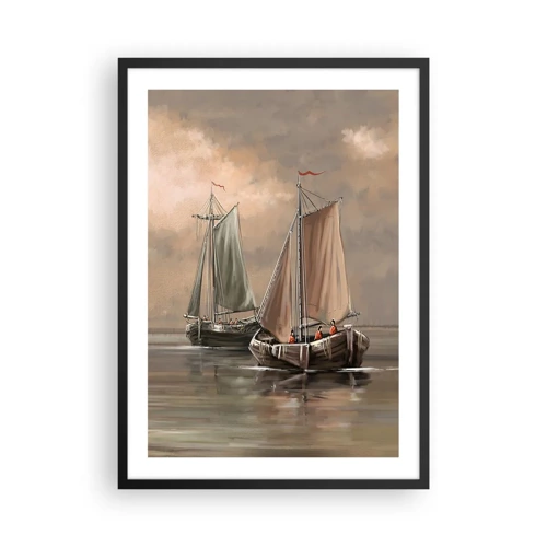 Poster in black frame - Return of Sailors - 50x70 cm