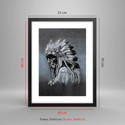 Poster in black frame - Return to the Roots - 30x40 cm