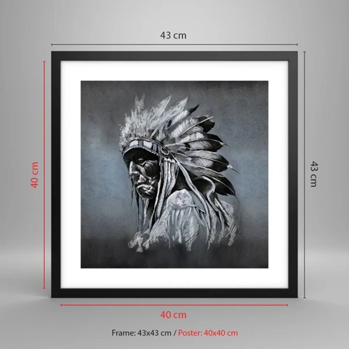 Poster in black frame - Return to the Roots - 40x40 cm