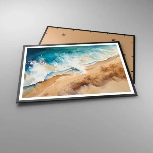 Poster in black frame - Returning Wave - 100x70 cm