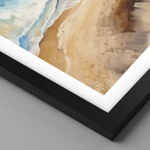 Poster in black frame - Returning Wave - 100x70 cm