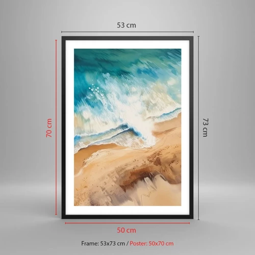 Poster in black frame - Returning Wave - 50x70 cm