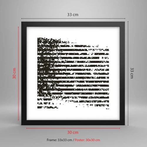 Poster in black frame - Rhythm and Noise - 30x30 cm