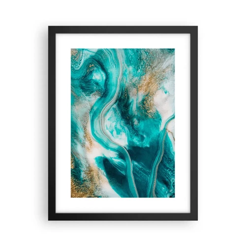 Poster in black frame - River of Gold - 30x40 cm