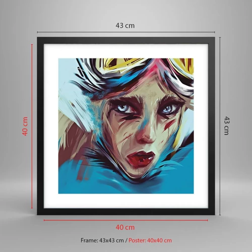 Poster in black frame - Road Mistress - 40x40 cm