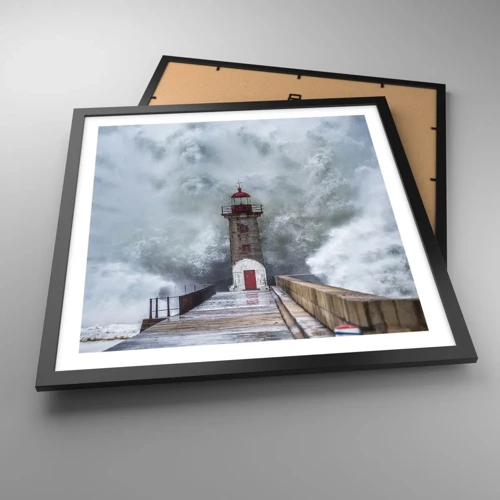 Poster in black frame - Roar of Waters, Whirr of the Wind - 50x50 cm