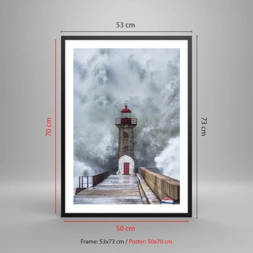 Poster in black frame - Roar of Waters, Whirr of the Wind - 50x70 cm