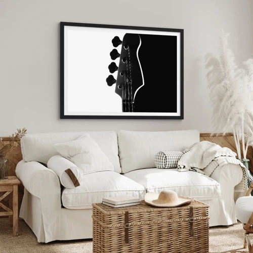 Poster in black frame - Rock Silence - 100x70 cm