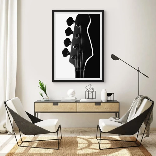 Poster in black frame - Rock Silence - 30x40 cm