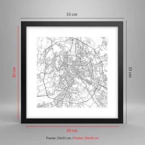 Poster in black frame - Roman Circle - 30x30 cm