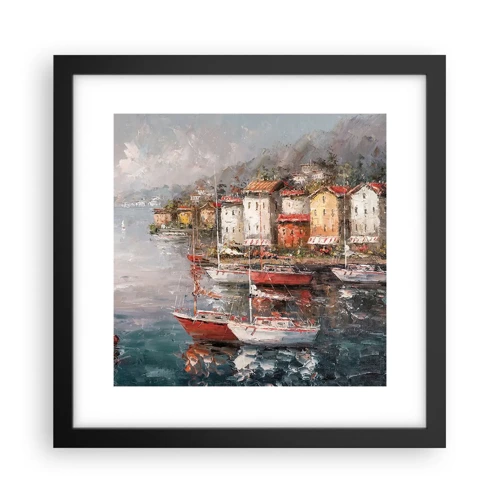 Poster in black frame - Romantic Marina - 30x30 cm