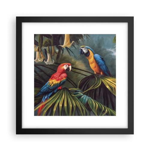 Poster in black frame - Romanticism in Tropics - 30x30 cm