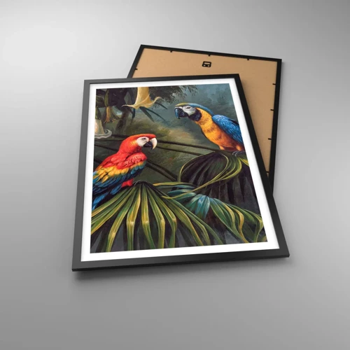 Poster in black frame - Romanticism in Tropics - 50x70 cm