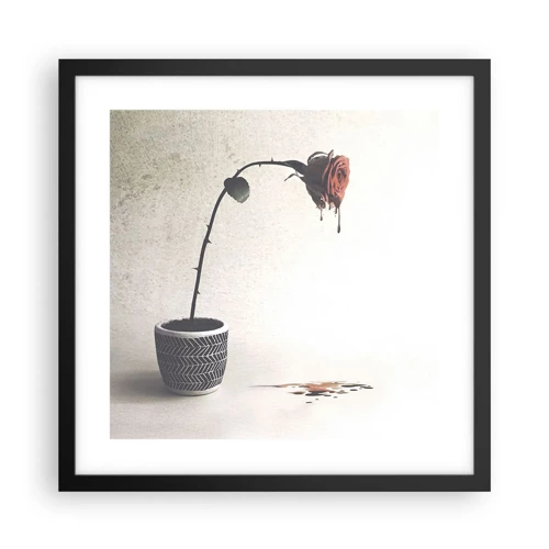 Poster in black frame - Rosa Dolorosa - 40x40 cm