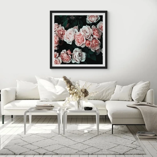 Poster in black frame - Rose Ensemble - 30x30 cm