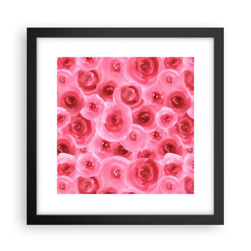 Poster in black frame - Roses at the Bottom and at the Top - 30x30 cm