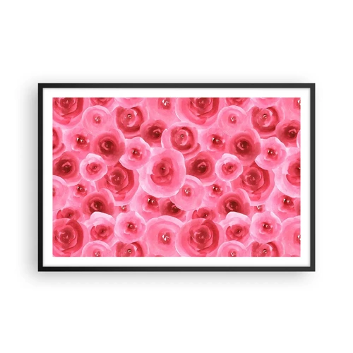 Poster in black frame - Roses at the Bottom and at the Top - 91x61 cm