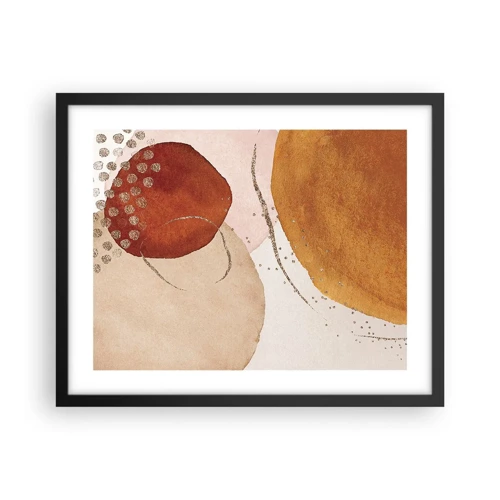 Poster in black frame - Roundness and Movement - 50x40 cm