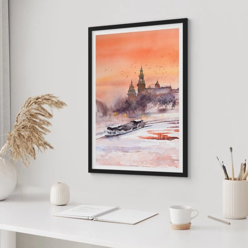 Poster in black frame - Royal Sunset - 50x70 cm