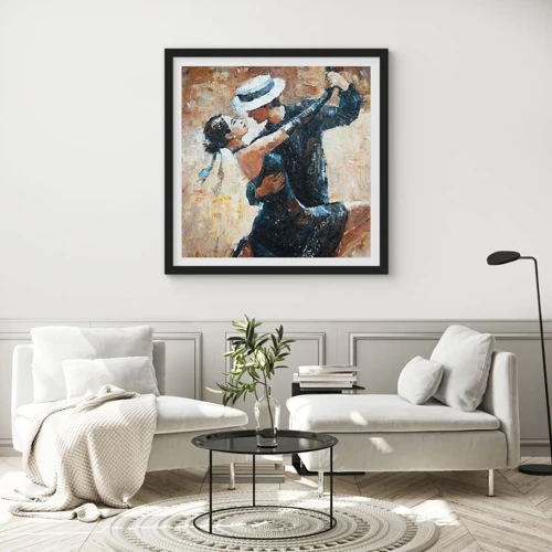 Poster in black frame - Rudolf Valentino Style - 30x30 cm