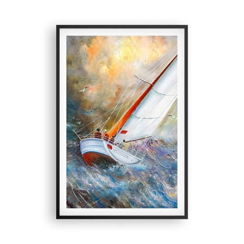 Poster in black frame - Running on the Waves - 61x91 cm