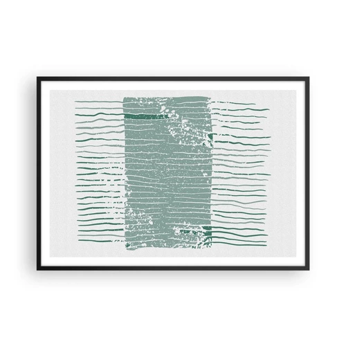 Poster in black frame - Sea Abstract - 100x70 cm