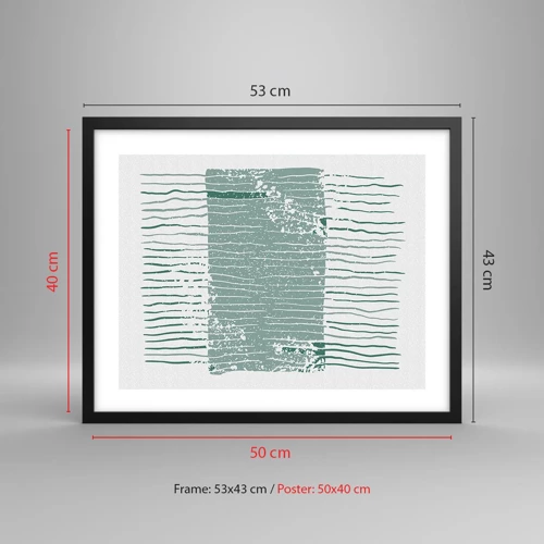 Poster in black frame - Sea Abstract - 50x40 cm