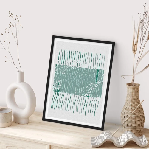 Poster in black frame - Sea Abstract - 70x100 cm