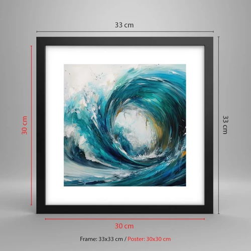 Poster in black frame - Sea Portal - 30x30 cm