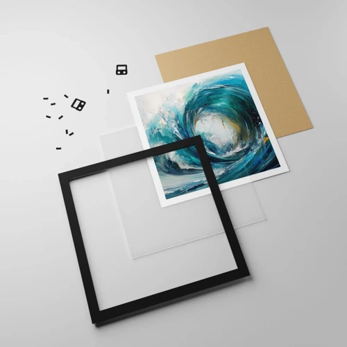 Poster in black frame - Sea Portal - 30x30 cm