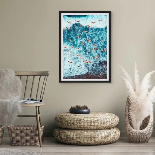 Poster in black frame - Seaside Parade - 30x40 cm