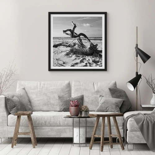 Poster in black frame - Seaside Sculpture - 40x40 cm